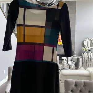 Papillon vintage mod girl dress size extra small colour block mod Mondrian 1990
